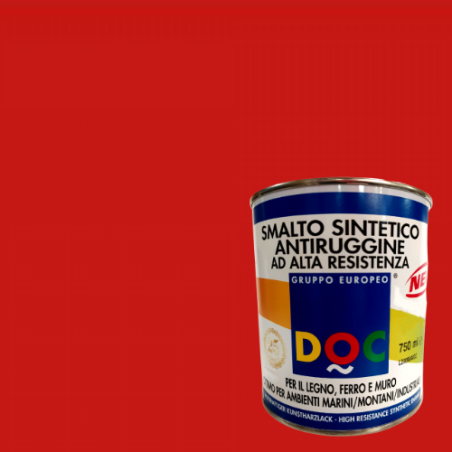 Smalto Sintetico Rosso Fuoco per Legno