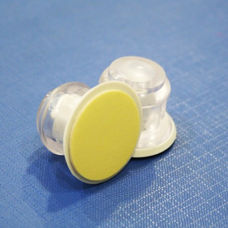 FERMAPORTA ADESIVO TRASPARENTE CONICO 2 PEZZI