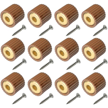 REGGIPIANO OTTONE CON GOMMA TONDO MARRONE