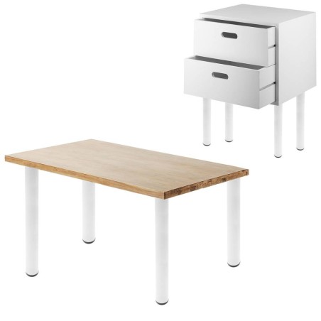 PIEDINI PER MOBILI IN ACCAIO BIANCO 4PACK