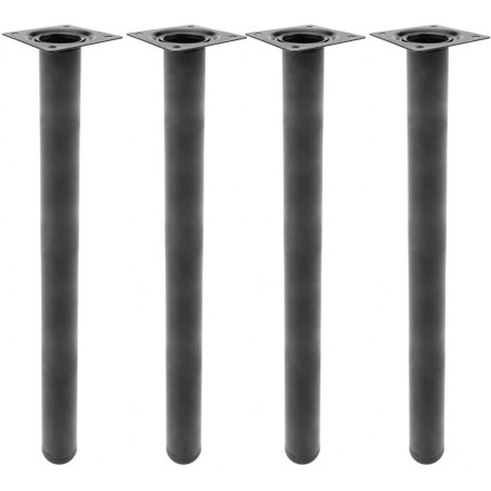 PIEDINI PER MOBILI IN ACCAIO NERO 4PACK