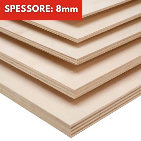 Pannello Compensato Pioppo Spessore 8mm Su Misura