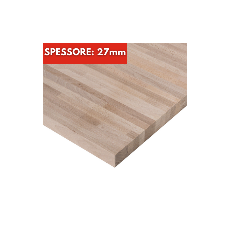 Tavola Faggio spessore 27mm Su Misura
