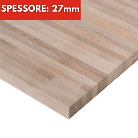 Tavola Faggio spessore 27mm Su Misura