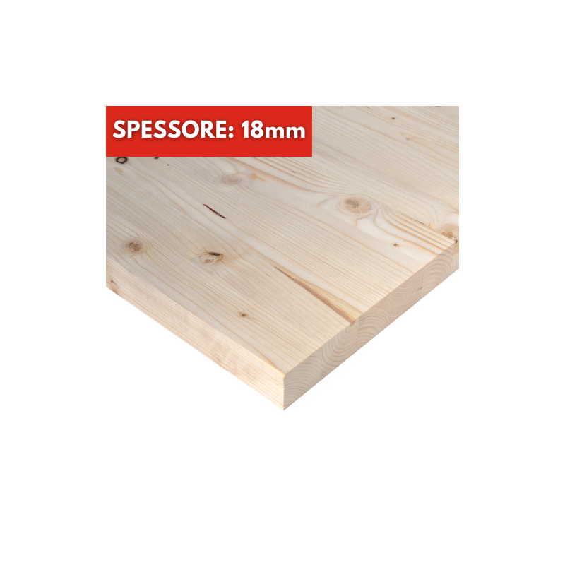 Tavola Lamellare Abete Naturale spessore 18mm su Misura