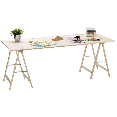 PROLUNGA PRONTO TAVOLO MULTISTRATO PIOPPO CON CAVALLETTI - ALTEZZA: 77,0cm