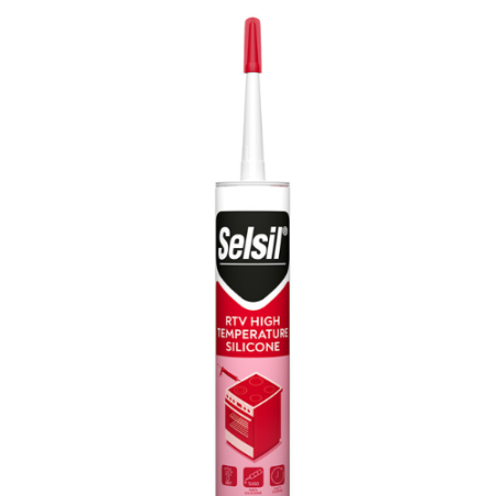 SILICONE PROFESSIONALE PER ALTE TEMPERATURE ROSSO AKFIX