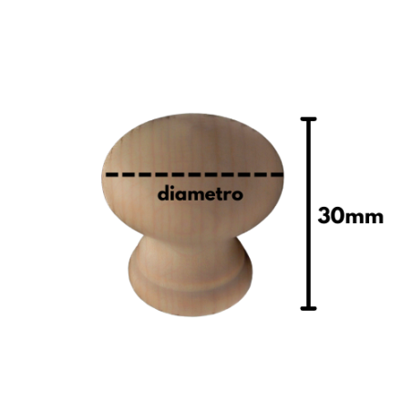 POMELLO IN LEGNO SFERICO GRANDE