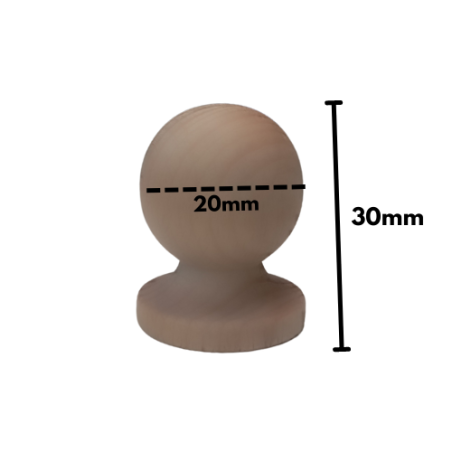 POMELLO IN LEGNO SFERICO GRANDE