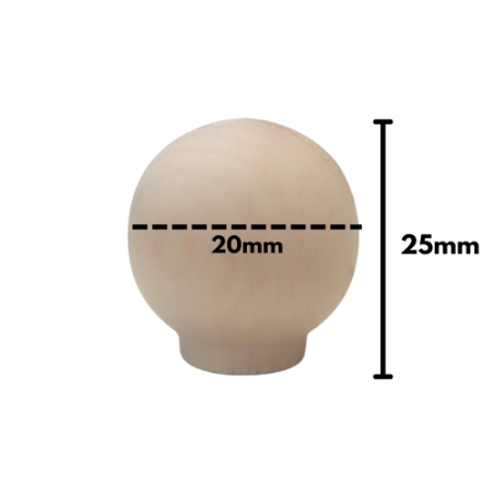 POMELLO IN LEGNO SFERICO GRANDE