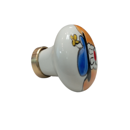 POMELLO IN LEGNO NOCE SCURO PALLINA