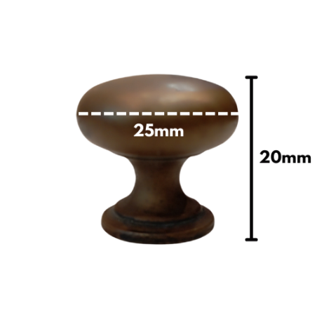 POMELLO IN LEGNO NOCE SCURO PALLINA