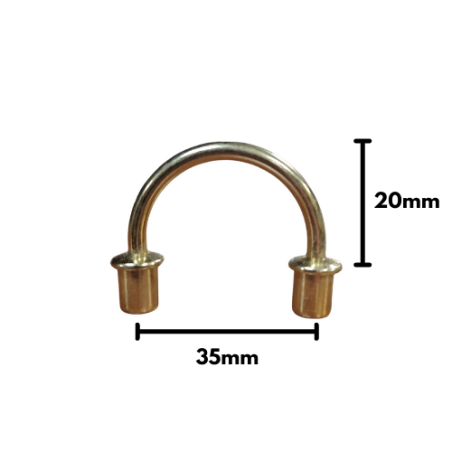MANIGLIA AD ARCO IN OTTONE