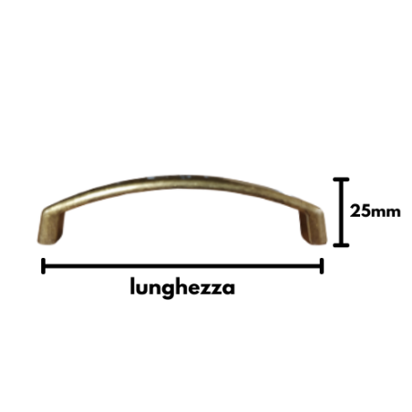 MANIGLIA LIMONI IN OTTONE E CERAMICA