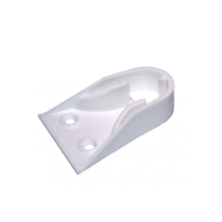REGGITUBO SUPPORTO PER ASTA LATERALE PLASTICA BIANCO