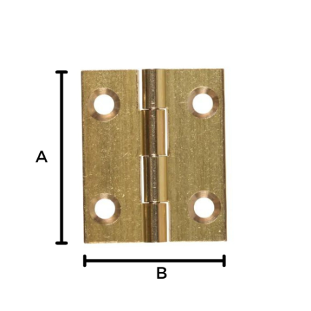 CERNIERE PIANE PROFILATA OTTONATA 30X35mm 2 PEZZI