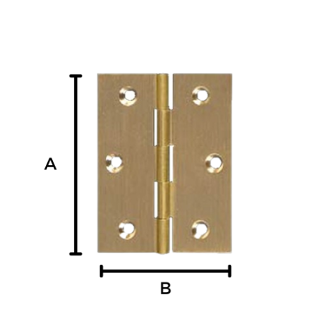 CERNIERE PIANE PROFILATA OTTONATA 30X35mm 2 PEZZI