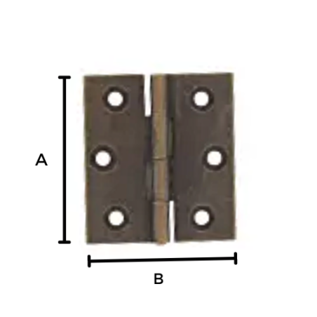 CERNIERE PIANE PROFILATA OTTONATA 30X35mm 2 PEZZI