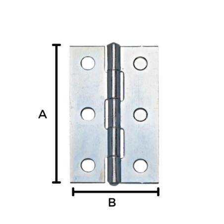 CERNIERE PIANE PROFILATA OTTONATA 30X35mm 2 PEZZI