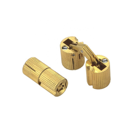 CERNIERE A BISCOTTO CON BLOCCO IN OTTONE BRONZATO 80X30mm 2 PEZZI