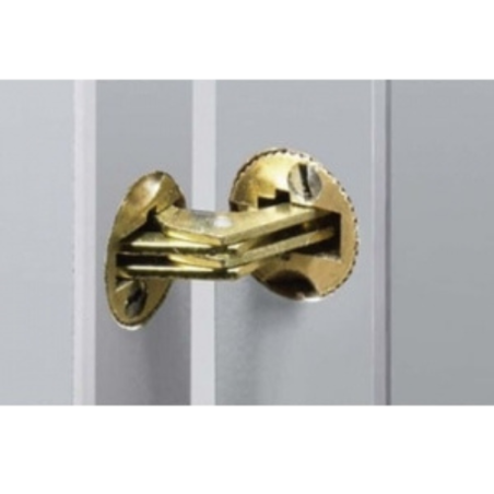 CERNIERE A BISCOTTO CON BLOCCO IN OTTONE BRONZATO 80X30mm 2 PEZZI