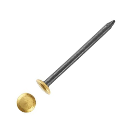 CHIODI ACCIAIO TESTA BOMBATA BRONZATA 2X20mm