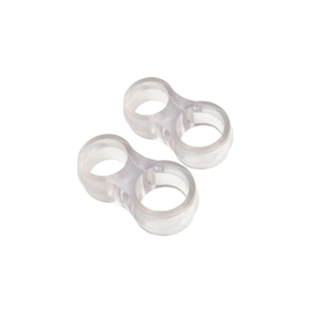 FERMAPORTA ANTIURTO MANIGLIA 2 FORI TRASPARENTE 4 PEZZI