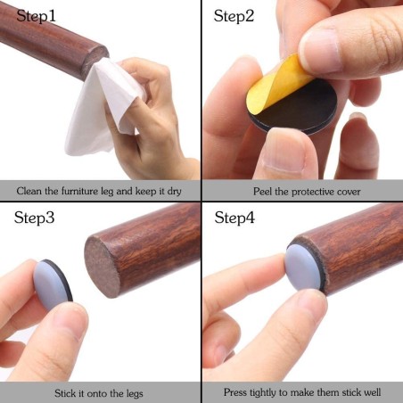 GOMMINI ADESIVI ANTISCIVOLO SILICONE 30 DIAMETRO 4 PEZZI