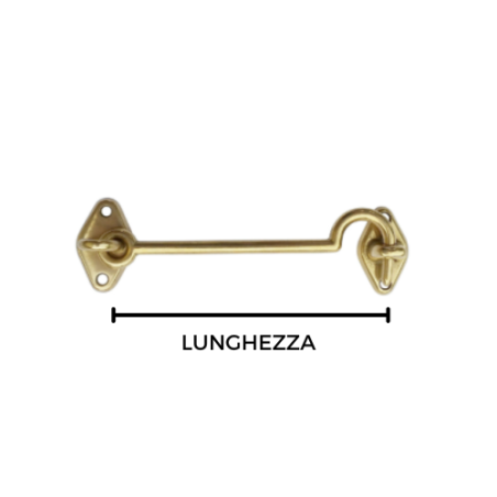 GANCIO CHIUDIPORTA IN OTTONE LUCIDO