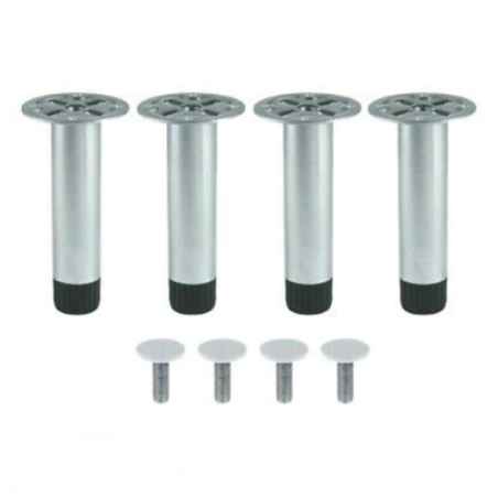 PIEDINI PER MOBILI REGOLABILI IN ACCIAIO ZINCATO 4PACK