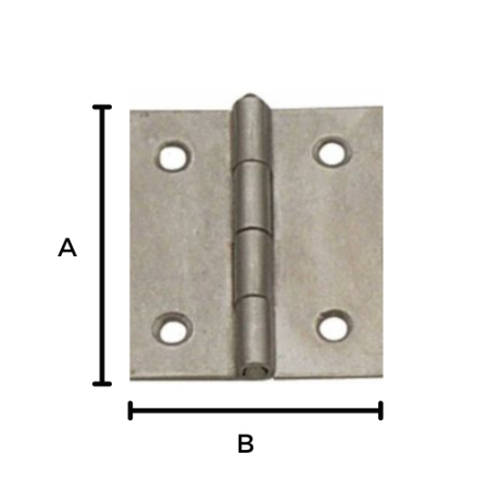 CERNIERE PIANE PROFILATA OTTONATA 30X35mm 2 PEZZI