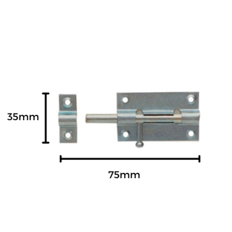 CHIAVISTELLO CATENACCIO TRASVERSALE 130mm