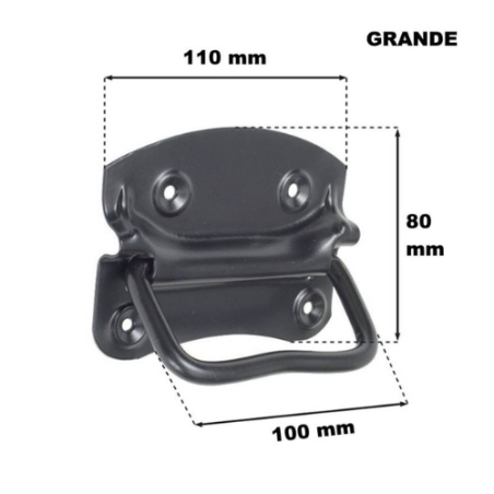 MANIGLIA RIFLETTENTE CON INCISIONE IN METALLO