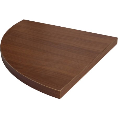 MENSOLA AD ANGOLO NOCE IN TRUCIOLATO 50X50X1,8cm