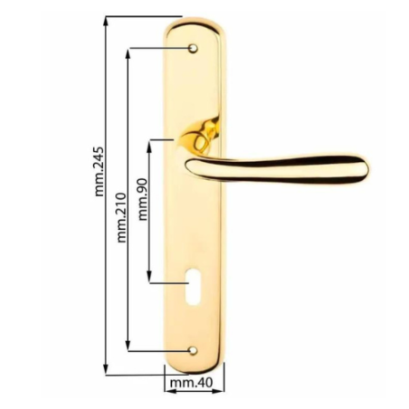 MANIGLIA NERA METALLICA