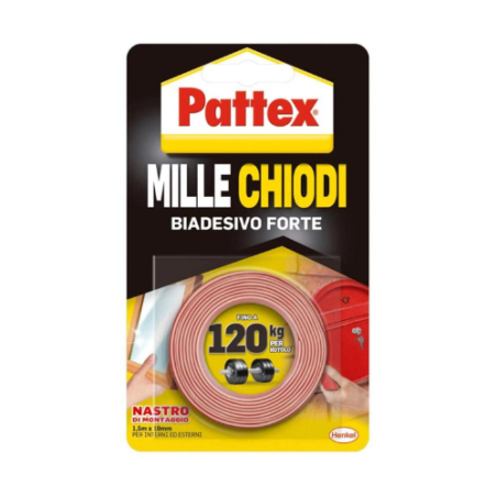 NASTRO BIADESIVO PATTEX MILLECHIODI EXTRAFORTE