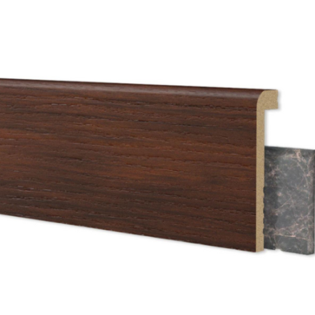 Battiscopa coprimarmo legno ayous noce scuro taglio personalizzato