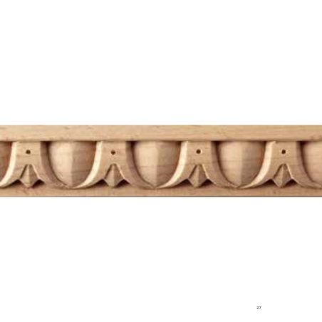 Asta cornice scolpita in faggio taglio personalizzato