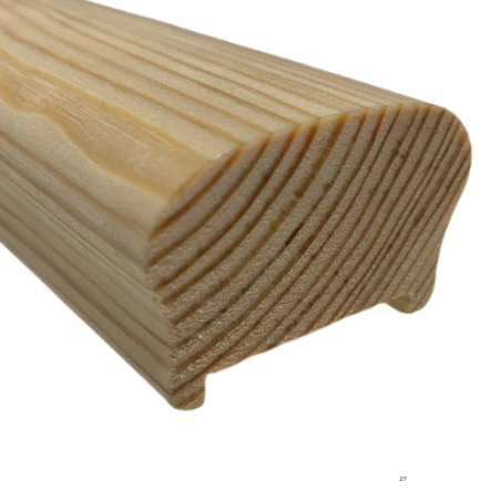 Corrimano Pino Sagomato Grezzo - ALTEZZA: 300cm