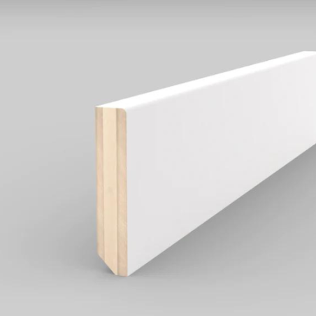 Battiscopa legno ajous liscio bianco taglio personalizzato