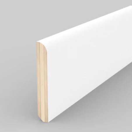 Battiscopa legno ajous liscio bianco taglio personalizzato