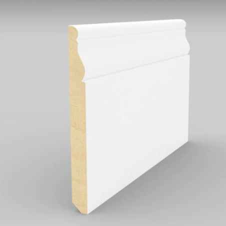 Battiscopa legno ajous liscio bianco taglio personalizzato