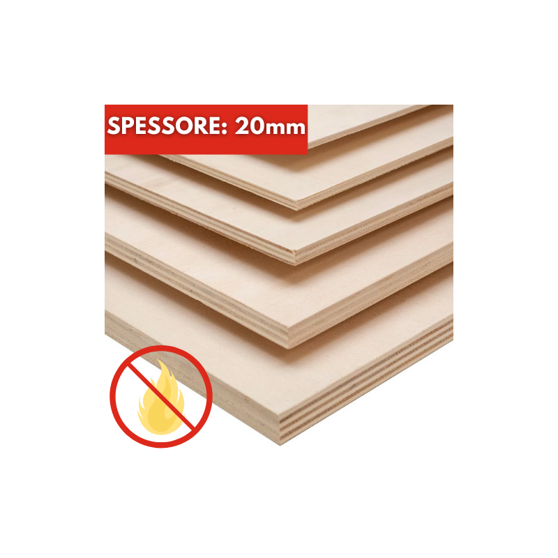 Pannello Compensato Pioppo Ignifugo Spessore 20mm Su Misura