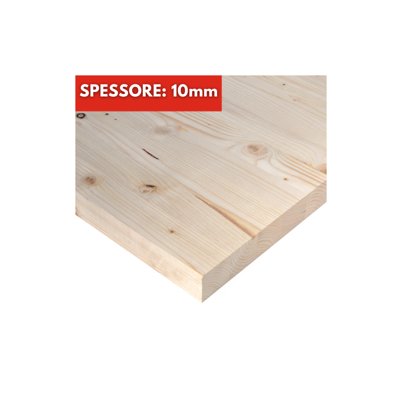 Tavola Lamellare Abete Naturale spessore 10mm su Misura