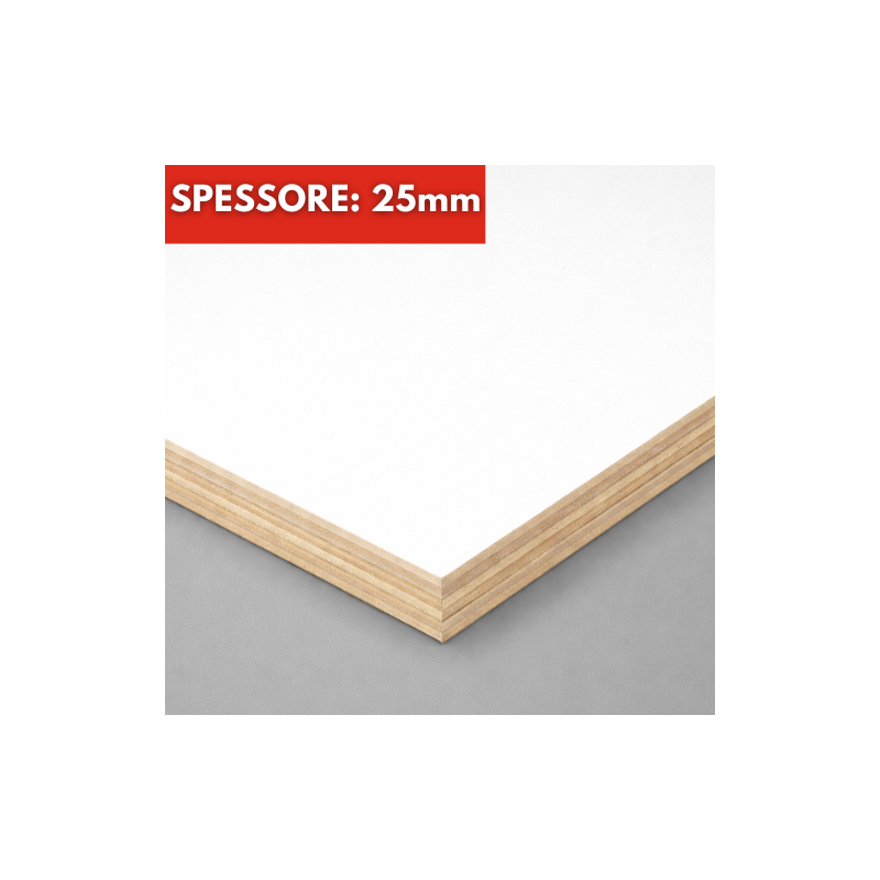 Pannello Multistrato Bilaminato Bianco Spessore 25mm Su Misura
