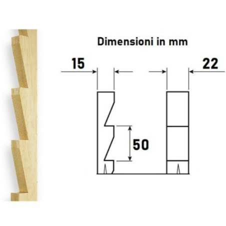 Montante Cremagliera legno Ayous