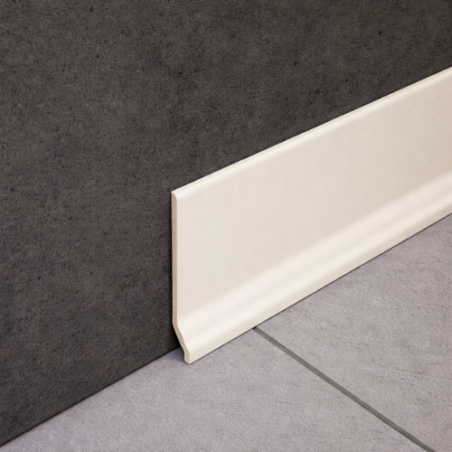 Battiscopa PVC Liscio Avorio