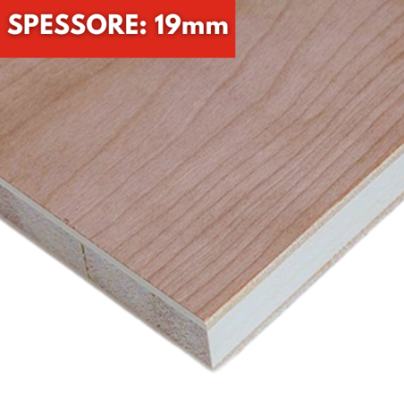 Pannello Listellare Rivestito Ciliegio spessore 19mm su Misura