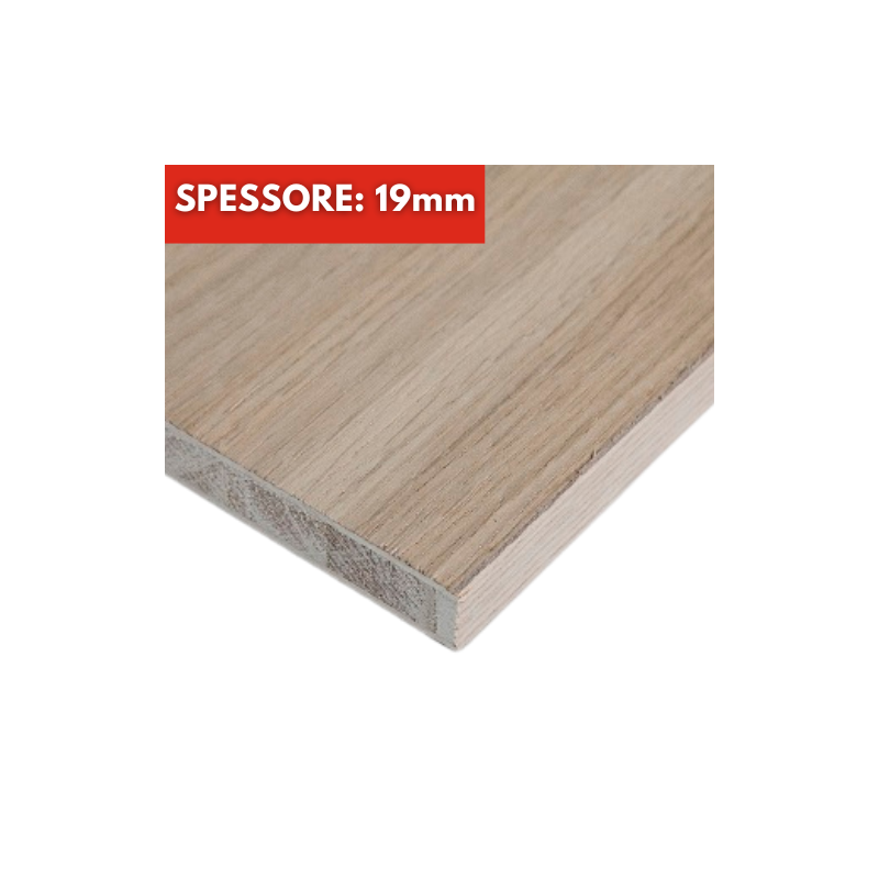 Pannello Listellare Rivestito Rovere spessore 19mm su Misura