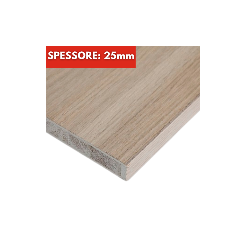 Pannello Listellare Rivestito Rovere spessore 25mm su Misura